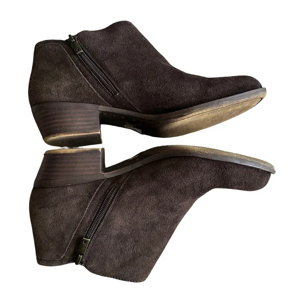Women's Lucky Brand Brown Suede Ankle Boots & Booties Size 7.5 - Picture 3 of 8